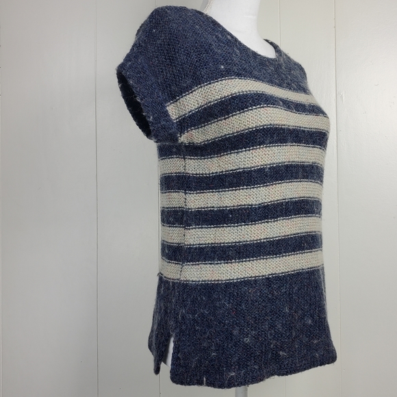 Gap mohair blend striped short sleeve sweater size extra small - Picture 7 of 11